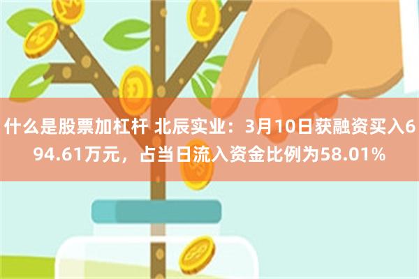 什么是股票加杠杆 北辰实业：3月10日获融资买入694.61万元，占当日流入资金比例为58.01%