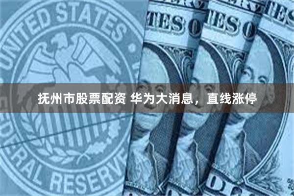 抚州市股票配资 华为大消息，直线涨停