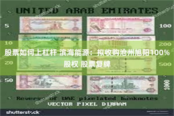 股票如何上杠杆 滨海能源:拟收购沧州旭阳100%股权 股票复牌