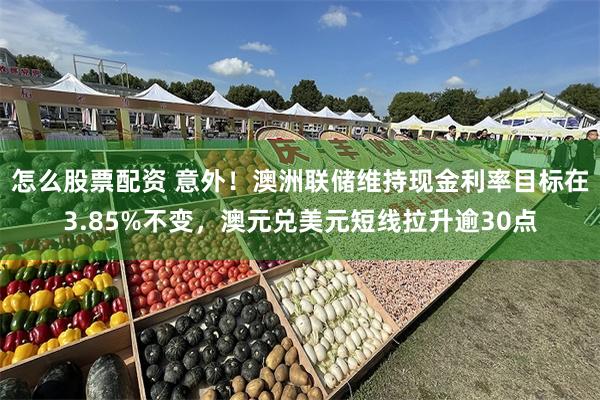怎么股票配资 意外!澳洲联储维持现金利率目标在3.85%不变,澳元兑美元短线拉升逾30点